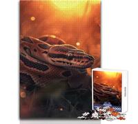 Puzzles for Adults 1000 Puzzles Ball Python in Sunset Beautiful Design Game Home Art Decor Gift For Birthdays Size 50x75cm