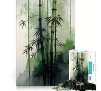 Puzzles for Adults 1000 Puzzles Bamboo Forest Watercolor Precise Cut Art Creative Game Toy Relax Play Time Xmas Scene Art (50x75cm)