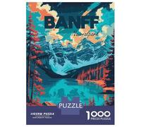 Puzzles for Adults 1000 Puzzles Banff National Park Landscape Art Puzzles for Adults Family Game Pattern Assembly Unique Birthday And Gifts 52x38cm/1000pcs
