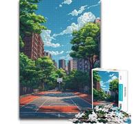 Puzzles for Adults 1000 Puzzles Basketball Court Anime Difficult Hard Family Game for And 14 Years And over (size 38x26cm)