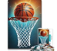 Puzzles for Adults 1000 Puzzles Basketball Through Hoop Brainteaser Family Games Staycation Kill Time Birthday Gift (50x75cm)