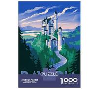 Puzzles for Adults 1000 Puzzles Bavaria Neuschwanstein Castle Travel Puzzles for Adults Family Games Perfect Decoration Unique Birthday And Gifts 70x50cm/1000pcs