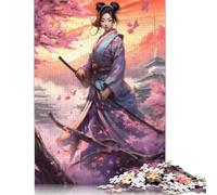 Puzzles for Adults 1000 Puzzles Beautiful Geisha Jigsaw Puzzle for Adults Wood Jigsaw Fun Puzzles Games 1000pcs (75x50cm)