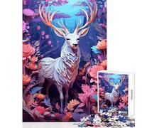 Puzzles for Adults 1000 Puzzles Beautiful Trippy Deer Home Decoration Toys Birthday Gifts Educational Games Train Your Brain And Hands size 50x75cm