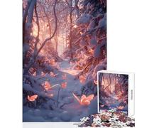 Puzzles for Adults 1000 Puzzles Beautiful Winter Butterfly Adult Jigsaw Puzzles Improve Memory Help The Brain Exercise for Is Ideal As A Gifts (50x75cm)