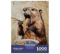 Puzzles for Adults 1000 Puzzles Beaver Noodle Feast-1 Puzzle for Adults Relax Games Analysis And Logic Deal As Gifts for The Whole Family 38x26cm/1000pcs