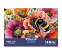 Puzzles for Adults 1000 Puzzles Bee-Friendly Garden Flowers Puzzles for Adults Relaxing Games Precision Cutting Deal As Gifts for The Whole Family 38x26cm/1000pcs