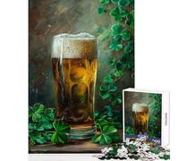 Puzzles for Adults 1000 Puzzles Beer Saint Patricks Day Relaxing Games Hand Speed Race Home Decoration Toys Difficult And Challenge (50x75cm)