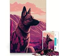 Puzzles for Adults 1000 Puzzles Belgian Malinois Nature Precise Cut Art Creative Game Toy Relax Play Time Xmas Scene Art (50x75cm)
