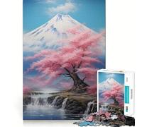 Puzzles for Adults 1000 Puzzles Below Mt Fuji Precise Cut Art Creative Game Toy Relax Play Time Xmas Scene Art (38x26cm)
