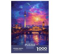 Puzzles for Adults 1000 Puzzles Berlin Cityscape at Sunset Puzzles for Adults Family Games Perfect Decoration Unique Birthday And Gifts 38x26cm/1000pcs