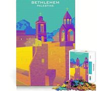 Puzzles for Adults 1000 Puzzles Bethlehem Palestine Design Precise Cut Art Creative Game Toy Relax Play Time Xmas Scene Art (50x75cm)