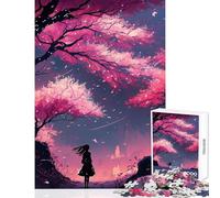 Puzzles for Adults 1000 Puzzles Between The Sakura Toy Wall Decor Great Gifts And Toys for Educational Game with Matching Poster And Trivia Sheet Size 38x52cm
