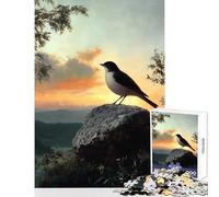 Puzzles for Adults 1000 Puzzles Bird on A Rock at Sunset Adult Jigsaw Puzzles Improve Memory Help The Brain Exercise for Is Ideal As A Gifts (50x75cm)