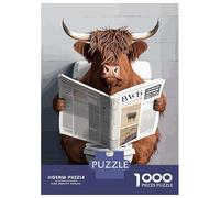 Puzzles for Adults 1000 Puzzles Bison Toilet Jigsaw for Adults Hands-on Game For Family Fun Unique Birthday And Gifts 52x38cm/1000pcs
