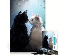 Puzzles for Adults 1000 Puzzles Black And White Love Precise Cut Art Creative Game Toy Relax Play Time Xmas Scene Art (50x75cm)