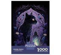 Puzzles for Adults 1000 Puzzles Black Light Cat 9 Jigsaws for Adults Toy Wall Decor Stress Reliever Unique Birthday And Gifts 38x26cm/1000pcs