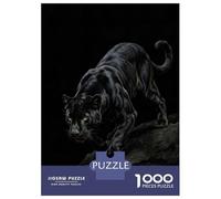 Puzzles for Adults 1000 Puzzles Black Panther on A Rock Puzzle for Adults Relax Games Analysis And Logic Deal As Gifts for The Whole Family 52x38cm/1000pcs