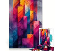 Puzzles for Adults 1000 Puzzles Block Geometric Art Tight Cut Fun, Focus Building Toy, Leisure Fun Time, Birthday Art Play (38x52cm)