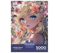 Puzzles for Adults 1000 Puzzles Blonde Beauty in Blossoms Puzzle for Adults Relax Games Analysis And Logic Deal As Gifts for The Whole Family 70x50cm/1000pcs