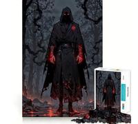 Puzzles for Adults 1000 Puzzles Blood Assassin - Crimson Shadow Warrior Tight Cut Fun, Focus Building Toy, Leisure Fun Time, Birthday Art Play (38x52cm)