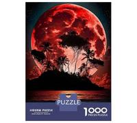 Puzzles for Adults 1000 Puzzles Blood Moon Tropical Island Puzzle for Adults Relax Games Analysis And Logic Deal As Gifts for The Whole Family 52x38cm/1000pcs