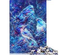 Puzzles for Adults 1000 Puzzles Blue Galaxy Birds Puzzles for Adults & Kids Cardboard puzzles Fun Puzzles Games （Size 26x38cm）