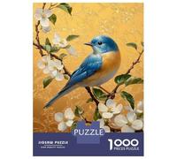 Puzzles for Adults 1000 Puzzles Bluebird on Blossoms Puzzle for Adults Relax Games Analysis And Logic Deal As Gifts for The Whole Family 70x50cm/1000pcs