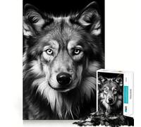 Puzzles for Adults 1000 Puzzles Bnw Cool Husky Tight Cut Fun, Focus Building Toy, Leisure Fun Time, Birthday Art Play (38x26cm)