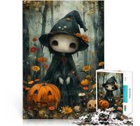 Puzzles for Adults 1000 Puzzles “Bohoo Ghost Witch” Made of cardboard，Suitable for ages 14 and up educational toys for learning gifts for friends and family。size：38x52cm/14.96x20.47inch
