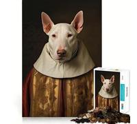 Puzzles for Adults 1000 Puzzles Bull Terrier The Pope Exact Fit Game Brain Teaser Gift Calm Fun Time Xmas Art Gift (38x26cm)
