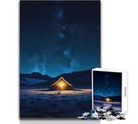 Puzzles for Adults 1000 Puzzles Campsite Under Milky Way Beautiful Design Game Home Art Decor Gift For Birthdays Size 38x26cm