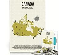 Puzzles for Adults 1000 Puzzles Canada National Parks Exact Fit Game Brain Teaser Gift Calm Fun Time Xmas Art Gift (38x26cm)