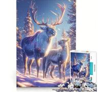 Puzzles for Adults 1000 Puzzles Caribou Mother And Calf, Fun Games, Train Your Brain And Hands, Enhance Love between Couples 38x52cm