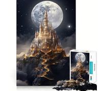 Puzzles for Adults 1000 Puzzles Castle On A Hill Exact Fit Game Brain Teaser Gift Calm Fun Time Xmas Art Gift (38x52cm)