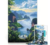 Puzzles for Adults 1000 Puzzles Cat Ba National Park, Vietnam Exact Fit Game Brain Teaser Gift Calm Fun Time Xmas Art Gift (50x75cm)