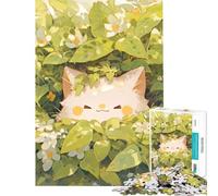 Puzzles for Adults 1000 Puzzles Cats Garden Retreat Brain Intelligence Challenge Addictive Toys Hands-on Game A Work of Art Gifts Ideas (Size 38x26cm)