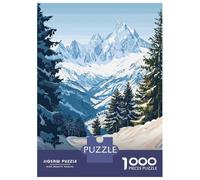 Puzzles for Adults 1000 Puzzles Chamonix Mountain Landscape Puzzle for Adults Relax Games Analysis And Logic Deal As Gifts for The Whole Family 70x50cm/1000pcs