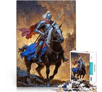 Puzzles for Adults 1000 Puzzles Charge of the Royal Knight Made of wood for 14+ for home decoration Gifts Ideas。size:50x75cm/19.68x29.52inch