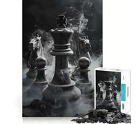 Puzzles for Adults 1000 Puzzles Chess Perfect Edge Play Logic Game Play Idle Play Game Birthday Art Play (50x75cm)