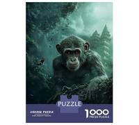 Puzzles for Adults 1000 Puzzles Chimpanzee in Jungle Puzzles for Adults Relaxing Games Precision Cutting Deal As Gifts for The Whole Family 70x50cm/1000pcs