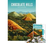 Puzzles for Adults 1000 Puzzles Chocolate Hills In Bohol Fun Games for Educational Game Challenge Toy Great Gifts And Toys Wall Art (Size 75x50cm)