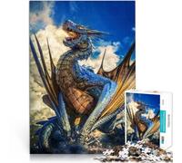 Puzzles for Adults 1000 Puzzles Cloud Dragon Made of cardboard，Suitable for ages 14 and up DIY Toys Great gift for gaming。size：26x38cm/10.24x14.96inch