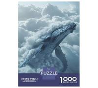 Puzzles for Adults 1000 Puzzles Cloud Whale Dreamlike Jou Puzzles for Adults Relax Games Staycation Kill Time for Birthday, Chrismas 52x38cm/1000pcs