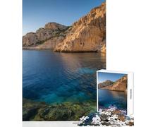 Puzzles for Adults 1000 Puzzles Coastal Cliffs And Azure Waters Anti-Stress Toys Great Gift for Games Hands-on Game Help The Brain Exercise Size 50x75cm