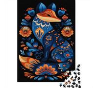 Puzzles for Adults 1000 Puzzles Colorful Fox Embroidery Pattern Jigsaws for Adults Toy Wall Decor Stress Reliever Unique Birthday And Gifts 70x50cm/1000pcs