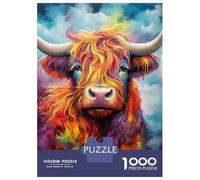 Puzzles for Adults 1000 Puzzles Colorful Highlander Puzzle for Adults Relax Games Analysis And Logic Deal As Gifts for The Whole Family 52x38cm/1000pcs