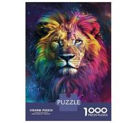 Puzzles for Adults 1000 Puzzles Colorful Lion Wall Art Print-3 Puzzles for Adults Relaxing Games Precision Cutting Deal As Gifts for The Whole Family 52x38cm/1000pcs