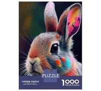 Puzzles for Adults 1000 Puzzles Colorful Rabbit Animals Teenager Puzzles Fun Games Hand Speed Race Deal As Gifts for The Whole Family 38x26cm/1000pcs