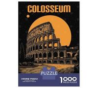 Puzzles for Adults 1000 Puzzles Colosseum Rome Italy Vintage Poster Puzzle for Adults Relax Games Analysis And Logic Deal As Gifts for The Whole Family 70x50cm/1000pcs